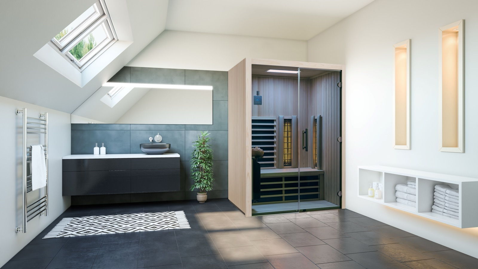 Infrarotkabine TrioSol Design 145 in Tanne